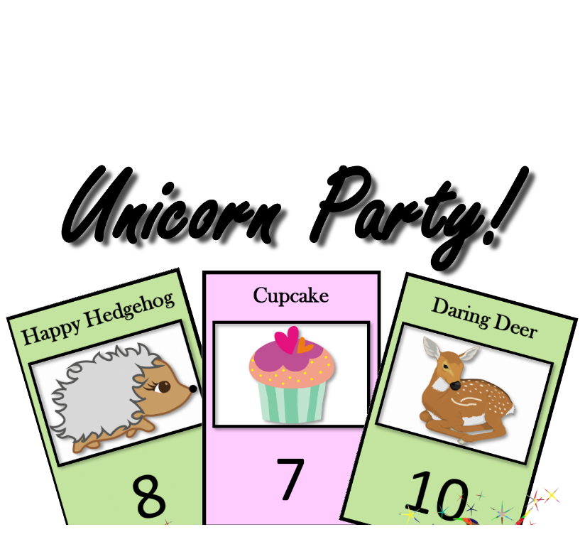Unicorn Party – A Primary Math Game – Paper Dice Games