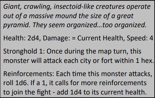 Fantasy Civ Solo Monster Example 2
