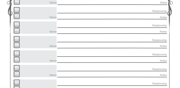 Relationship Tracker for Solo RPGs Image