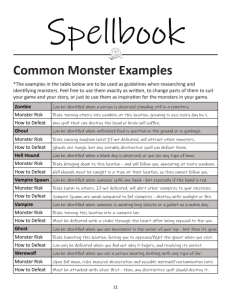 Common Monsters - Your First Spellbook