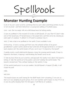 Monster Hunting Example - Your First Spellbook
