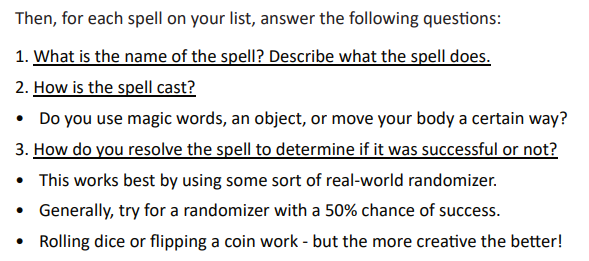 Spell Creation for Your First Spellbook